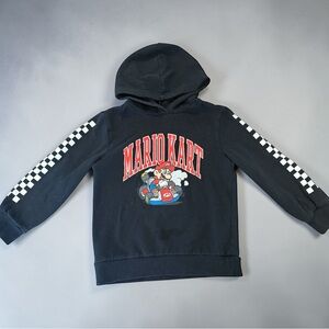 Mario Kart Hoodie Youth Size 8 Black Nintendo Racing Graphic